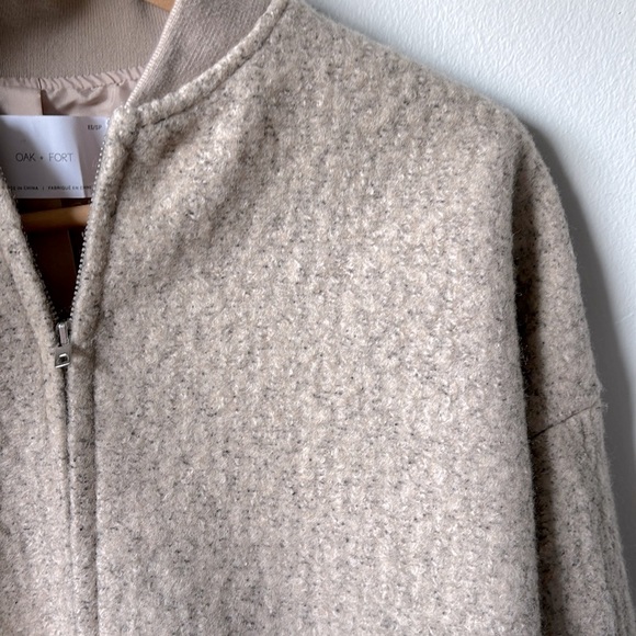 Oak and Fort Bomber Jacket in Oatmeal - Picture 4 of 4